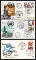 IDEES EUROPEENNES - FRANCE / 1965-74-75 - 3 ENVELOPPES ILLUSTREES (ref 1450) - EU-Organe