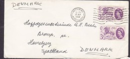 Great Britain KETTERING Northants. 1960 Cover To HAVREBJERG Denmark Postal Rider Of 1660 Stamps - Covers & Documents