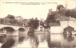 Cp, 86, Angles-sur-L´Anglin, Le Château Féodal, Et Le Château De La Bastillette - Otros & Sin Clasificación