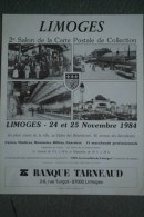 87 - LIMOGES - BELLE AFFICHE 2E SALON CARTE POSTALE- 1987- GARE BENEDICTINS- IMPRIMERIE VILLOUTREIX SAINT JUNIEN - Posters