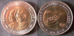 THAILANDE  10  BATH  UNC / BU  THAILAND  2551 / 2008  BI-METALLIQUE  PORT OFFERT - Tailandia