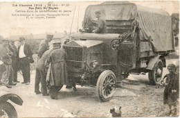 Nos Amis Les Anglais Camion Auto De Ravitaillement En Panne Petits Manques - Guerra 1914-18