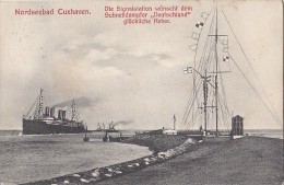 Allemagne - Nordseebad Cuxhaven - Signlastation  Schnelldampfer Deutschland - Signaux Drapeaux Mer Sémaphore Bâteaux - Cuxhaven