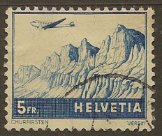 SWITZERLAND 1941 5f Blue Air SG 422 U #KG223 - Gebraucht