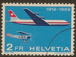 SWITZERLAND 1969 2f SAS Anniv SG 771 U #KG373 - Oblitérés