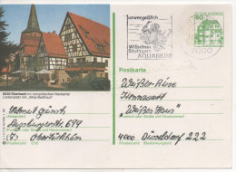 Nr. 2959 , Ganzsache  Deutsche Bundespost ,Eberbach - Cartes Postales Illustrées - Oblitérées