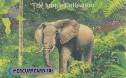 Mercury, MER100, Jungle Collection, Part Of Puzzle, Elephant, Unused, 2 Scans - [ 4] Mercury Communications & Paytelco