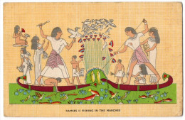 Illustrateur ?  Ou Détail De Dessin -- Egypt--Old Art Postcard--"Ramses II Fishing In The Marches" éd Lenhert & Landrock - History