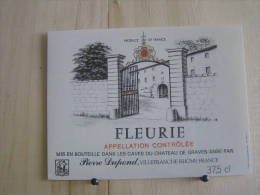 Eti-n°6 / Fleurie , Mis En Bouteille Dans Les Caves Du Chateau De Graves/Anse Par Pierre Dupond - Bourgogne