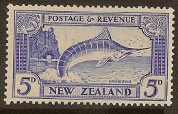 NZ 1935 5d Swordfish SG 584 HM #IQ73 - Unused Stamps