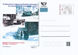 Czech Rep. / Postal Stat. (Pre2012/92) Industrial Narrow Gauge Railways (III.), (3 Pieces) Mladejov Industrial Way - Cartes Postales