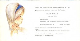 Devotie Dévotion -geboortekaartje Natasja De Tollenaere - Kuurne 1972 - Birth & Baptism