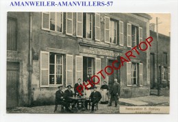 AMANVILLERS-AMANWEILER-Restaurant-Ernst POMPEY-Commerce-Animation-Periode Guerre14-18-1WK-Frankreich-France-57- - Metz Campagne