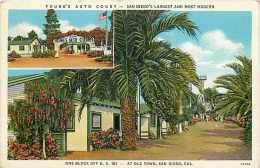 228305-California, San Diego, Young's Auto Court, Highway 101, Linen Postcard, Curt Teich No 4A368 - San Diego