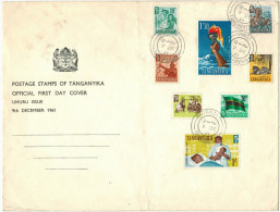 TANGANYIKA - 1961 - UHURU ISSUE 9th December - Iringa - FDC - Tanganyika (...-1932)