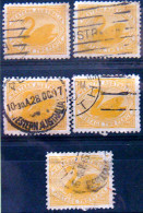 WESTERN AUSTRALIA 1905 2p Swan USED 5 Stamps Scott91 CV$14 Watermark : 13 - Used Stamps