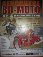 Affiche TIZZONI Frank Festival BD Moto Bondy 2013 (Pastiche Tintin) - Affiches & Posters