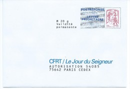 Entiers Postaux : Enveloppe Réponse Type Ciappa -Kavena CFRT Le Jour Du Seigneur 14P300   ** - Listos Para Enviar: Respuesta /Ciappa-Kavena