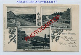 Gruss Aus ARZVILLER-ARZWEILER-CP Multivues-Periode Guerre14-18-1WK-Frankreich-France-57-Feldpost- - Phalsbourg