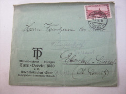 1928, Wiebelskichen  Turnverein , Brief - Cartas & Documentos
