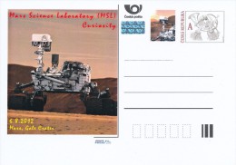 Czech Rep. / Postal Stat. (Pre2012/47) Mars Science Laboratory (MSL) Curiosity (4) 6.8.2012 Mars, Gale Crater - Cartes Postales