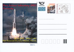 Czech Rep. / Postal Stat. (Pre2012/90) Mars Science Laboratory (MSL), (4 Pieces) Curiosity Rover - Cartes Postales