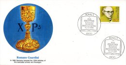 ALLEMAGNE. N°1069 Sur Enveloppe 1er Jour (FDC) De 1985. Théologien Guardini. - Theologen