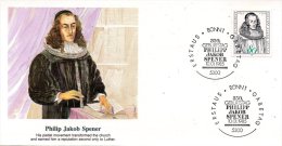 ALLEMAGNE. N°1067 Sur Enveloppe 1er Jour (FDC) De 1985. Théologien Spener. - Theologen