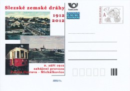 Czech Rep. / Postal Stat. (Pre2012/50) Silesian Provincial Railways (trams), 100 Years From Start Of Operation - Postkaarten