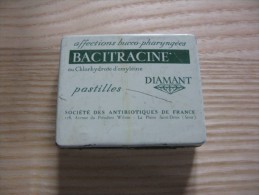 Boite Pharmaceutique  En Tôle  De Pastilles Bacitracine Diamant Envoi Sous Enveloppe - Scatole