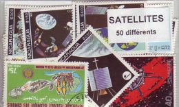 Satellites - 50 Timbres Differents - Tous Pays - Collections