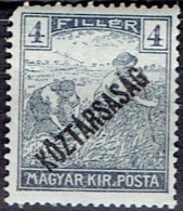 HUNGARY # STAMPS FROM YEAR 1918 STANLEY GIBBONS 284 - Ungebraucht