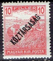 HUNGARY # STAMPS FROM YEAR 1918 STANLEY GIBBONS 287 - Ongebruikt