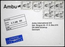 Polen 1991 Minr,3058 Card To Denmark Air Mail    Lot 2214 ) - Covers & Documents