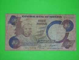 Nigeria,five Naira,5,banknote,paper Money,bill,geld - Nigeria