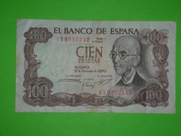 Spain,cien Pesetas,100,banknote,paper Money,bill,geld - 100 Peseten