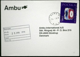 Polen 1991 Minr,3222 Card To Denmark    Lot 1867 ) - Briefe U. Dokumente