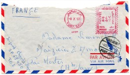 Pli  E / T De Port-SAID A Maizierès  H/ Marne Avec Cachet PAQUEBOT Du 8/10/1953 (fragment ) - Brieven En Documenten