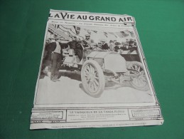 Copertina De La Vie Au Grand Air 1906 VINCENZO FLORIO SALUTA CAGNO SU ITALA VINCITORE DELLA 1 ^TARGA FLORIO - Motori