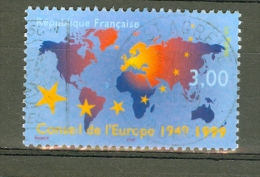 1999  N° 3233  CONSEIL DE L'EUROPE  OBLITÉRÉ YVERT 0.50 € - Gebraucht