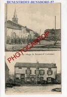 BENESTROFF-BENSDORF-Restaurant-CP Multivues-Commerce-Animation-Periode Guerre14-18-1WK-Frankreich-France-57- - Albestroff