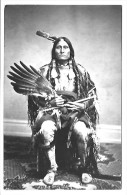 Carte Photo Sans Légende  Indien D'Amérique - Guerrier Sioux? - Chef Indien? - Amerika