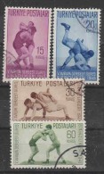 Turkey 1949 European Championship Wrestling 4v Used (18580) - Used Stamps
