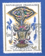 1966  N° 1493  TAPISSERIE DE LURCAT  LUNES ET TOROS  OBLITÉRÉ YVERT 0.50 € - Usati