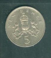 Great Britain 5 Pence. 1975. Pia8712 - 5 Pence & 5 New Pence
