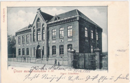 NEUBUKOW Gruss Aus Mecklenburg Neues Schulhaus Belebt 31.12.1900 Ortsstempel KIRCH MULSOW - Kühlungsborn