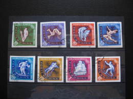 JO07  SC# 1597-1604   Roumanie, Série  Non Dentelée Olympic; Romania Complete Set Imperf.; MNH - Winter 1964: Innsbruck