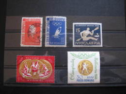 JO08   Lot De 5 Timbres Oblitérés; Lot Of 5 Used - Estate 1956: Melbourne