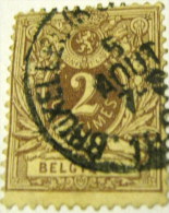 Belgium 1884 Sleeping Lion 2c - Used - 1869-1888 Lying Lion
