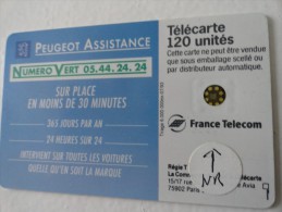 RARE :  DÉCALAGE NUMÉROTATION SUR PEUGEOT ASSISTANCE 120  NR 46506 USED CARD - Variedades